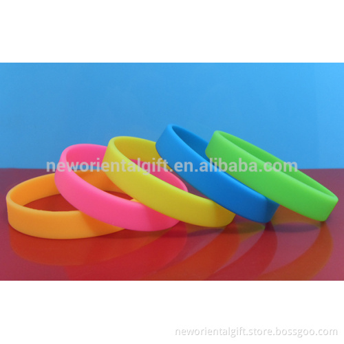 Multi colors blank silicone bracelet , Plane silicone wrist bands